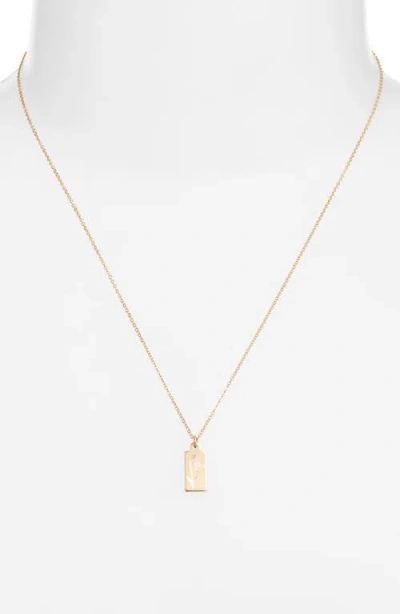 Set & Stones Tawney Birth Flower Pendant Necklace In Gold