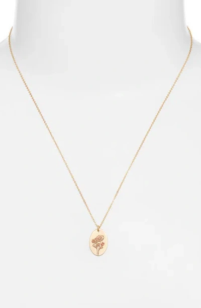 Set & Stones Louise Birth Flower Necklace In Gold