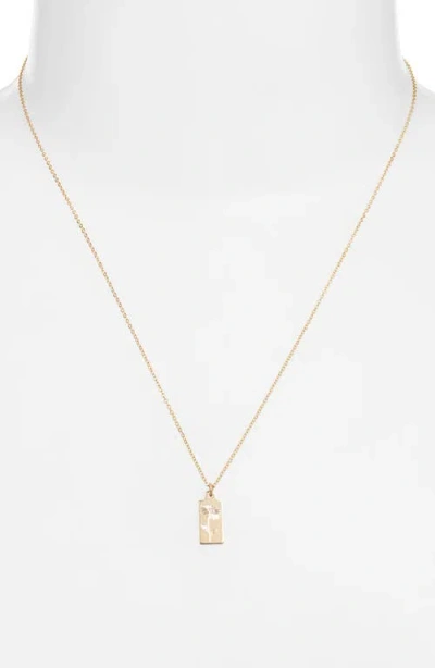 Set & Stones Tawney Birth Flower Pendant Necklace In Brown