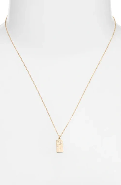 Set & Stones Tawney Birth Flower Pendant Necklace In Gold