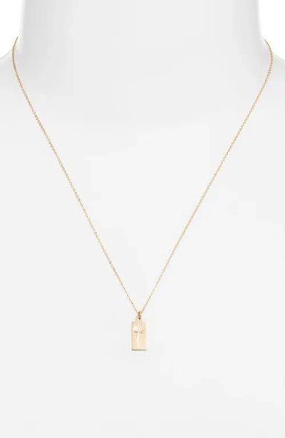 Set & Stones Tawney Birth Flower Pendant Necklace In Gold