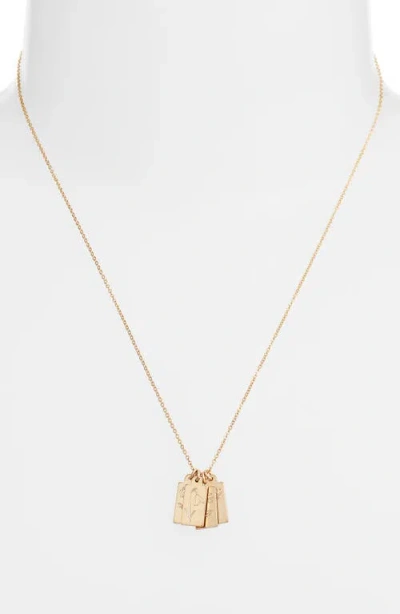 Set & Stones Tawney Birth Flower Necklace In Gold