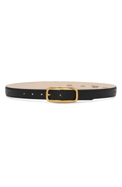 Aureum No. 19 Leather Belt In Black
