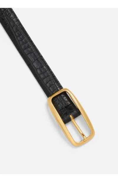 Aureum No. 19 Leather Belt In Black