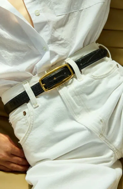 Aureum No. 19 Leather Belt In Black