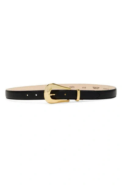 Aureum No. 17 Suede Belt In Black