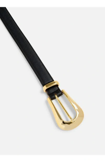 Aureum No. 17 Suede Belt In Black