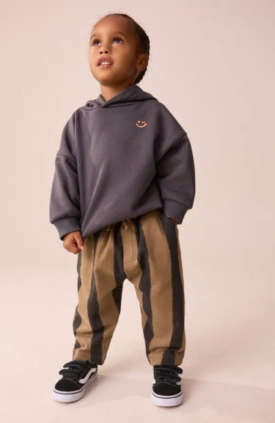Next Kids' Jersey Stripe Sweatpants In Brown
