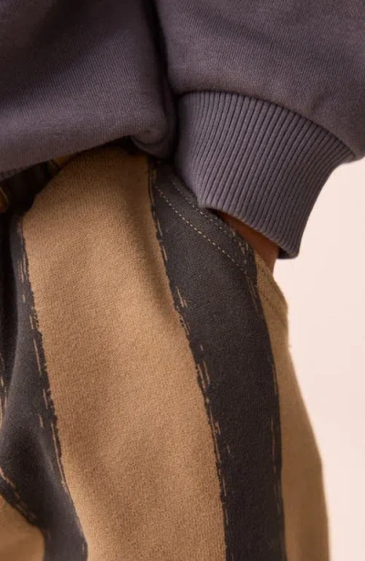 Next Kids' Jersey Stripe Sweatpants In Brown