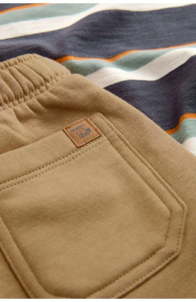 Next Kids' Stripe Crewneck Shirt & Sweatpants Set In Multi