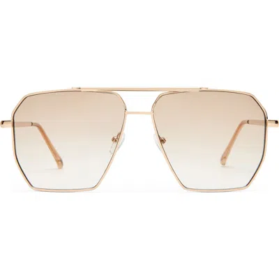 Aire Asteroide 60mm Square Sunglasses In Gold