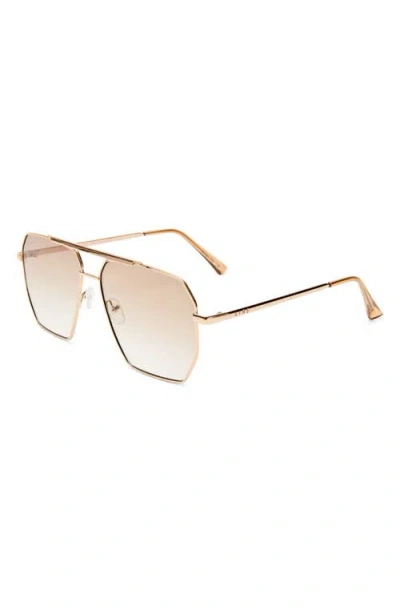 Aire Asteroide 60mm Square Sunglasses In Gold