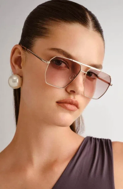 Aire Asteroide 60mm Square Sunglasses In Gold