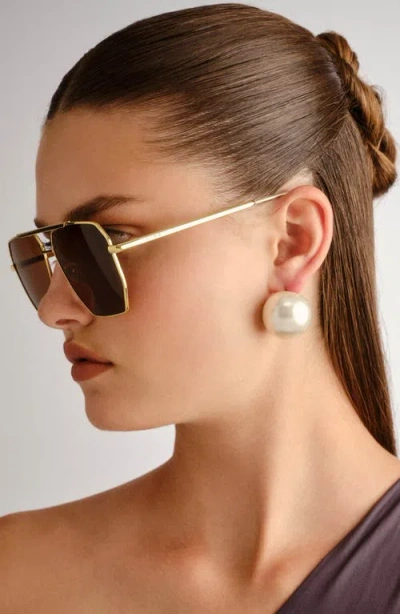 Aire Asteroide 60mm Square Sunglasses In Gold