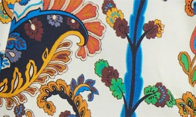 Etro Paisley Pleated Stretch Cotton Bermuda Shorts In Multi