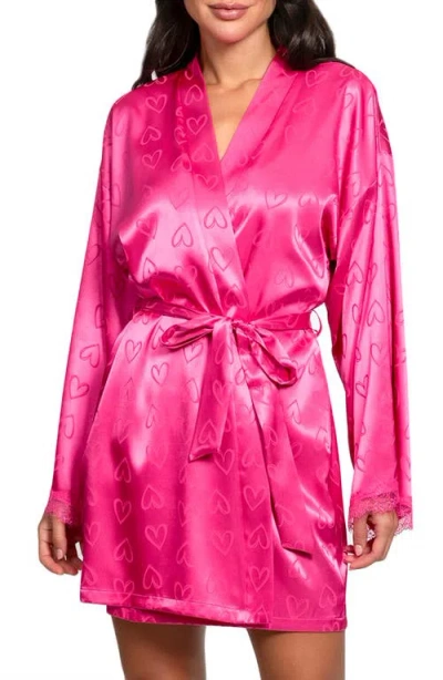 In Bloom By Jonquil Sasha Heart Satin Wrap In Pink
