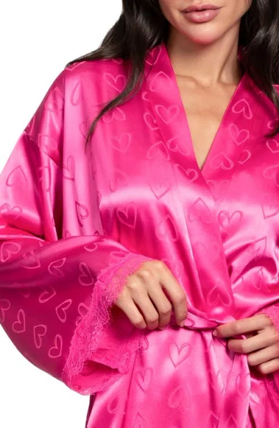 In Bloom By Jonquil Sasha Heart Satin Wrap In Pink