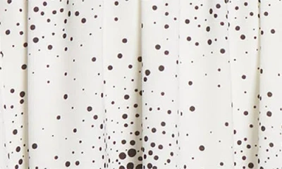 Emporio Armani Dotted V-neck Midi Dress In White