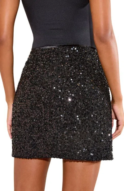 Friends Like These Sequin Miniskirt In Black