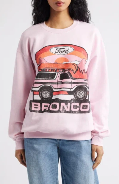 Merch Traffic Bronco Graphic Sweatshirt In Pink