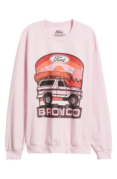Merch Traffic Bronco Graphic Sweatshirt In Pink