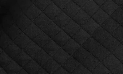 Tommy John Quilted Quarter Zip Top In Black