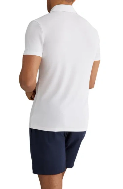 Tommy John Modal Blend Piqué Polo In White