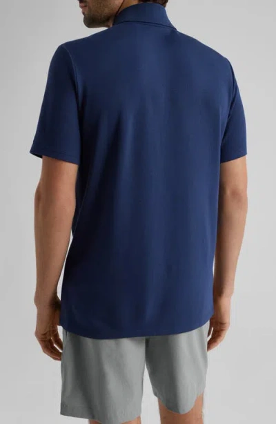 Tommy John Modal Blend Piqué Polo In Blue