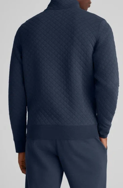 Tommy John Quilted Quarter Zip Top In Blue