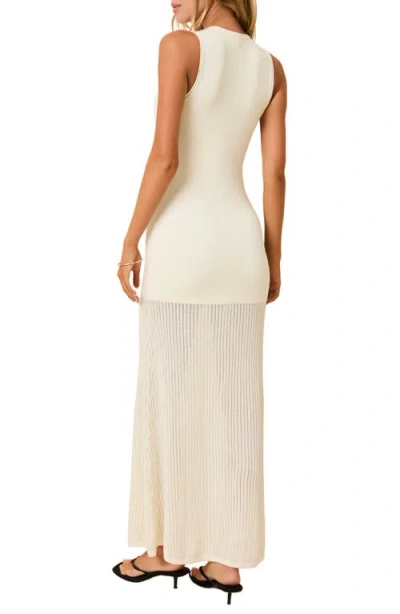 Solid & Striped The Lucerne Sleeveless Maxi Sweater Dress In Neutral