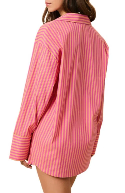 Solid & Striped The Livia Stripe Tunic Dress In Pink