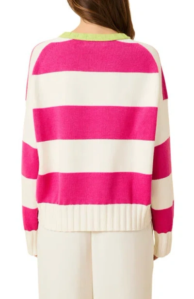 Solid & Striped The Reva Stripe Sweater In Pink