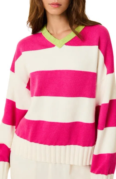 Solid & Striped The Reva Stripe Sweater In Pink