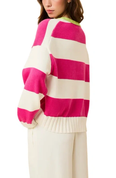 Solid & Striped The Reva Stripe Sweater In Pink
