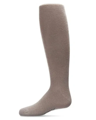 Memoi Soft Pima Cotton Opaque Tights In Brown