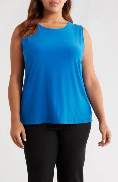 Vikki Vi Scoop Neck Tank In Blue