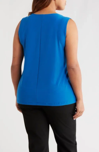 Vikki Vi Scoop Neck Tank In Blue