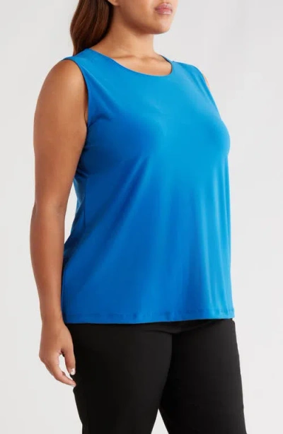 Vikki Vi Scoop Neck Tank In Blue