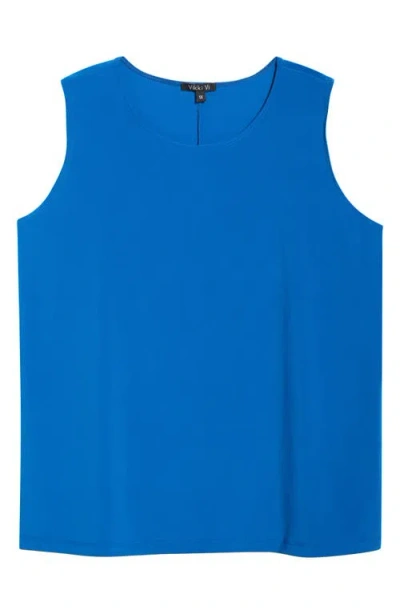 Vikki Vi Scoop Neck Tank In Blue