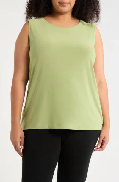 Vikki Vi Scoop Neck Tank In Green