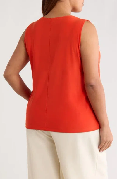 Vikki Vi Scoop Neck Tank In Orange