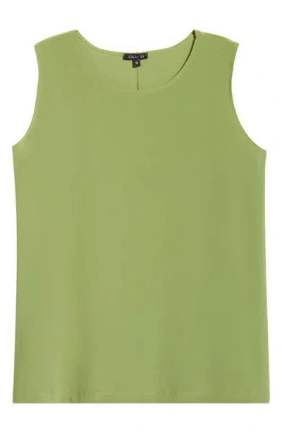 Vikki Vi Scoop Neck Tank In Green