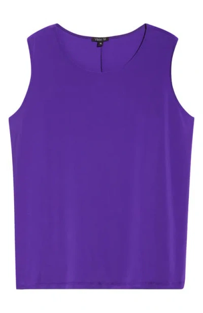 Vikki Vi Scoop Neck Tank In Purple