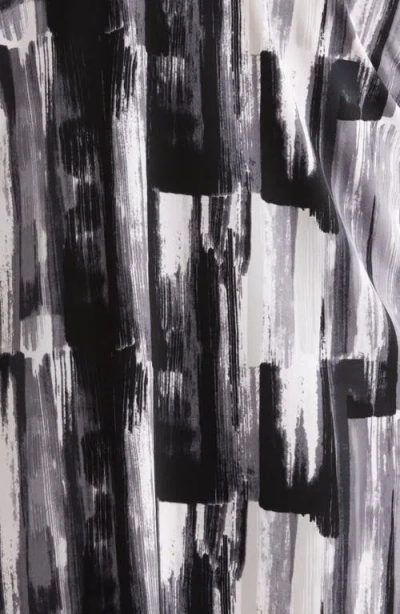 Vikki Vi Brushstroke Print Knit Jacket In Black