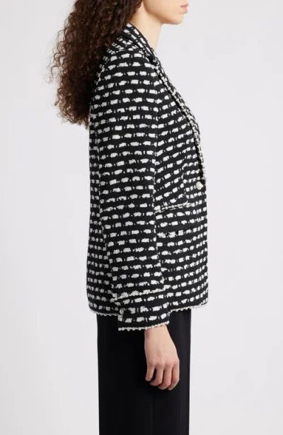 Elie Tahari The Selma Tweed Jacket In Black