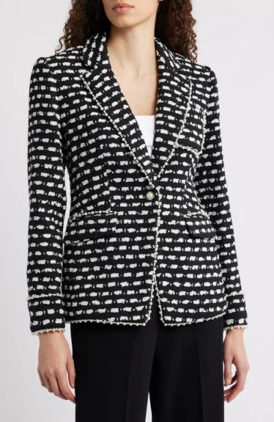 Elie Tahari The Selma Tweed Jacket In Black