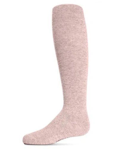 Memoi Soft Pima Cotton Opaque Tights In Pink