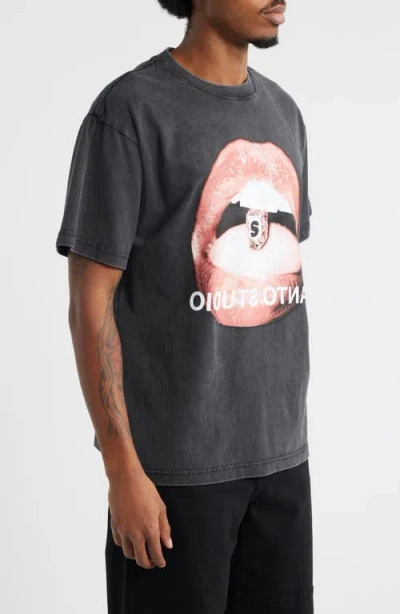 Santo Studio Cube Drappo Graphic T-shirt In Black