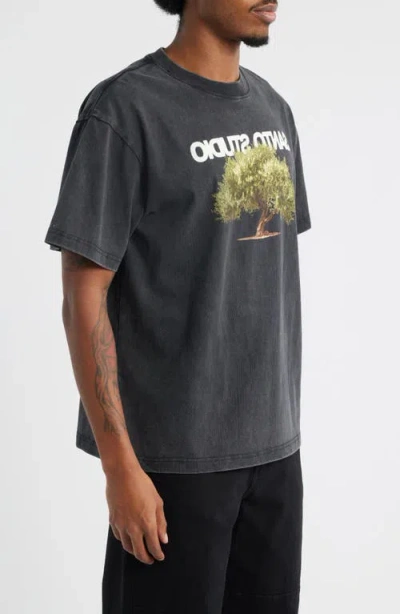 Santo Studio Olive Tree Graphic T-shirt In Blue