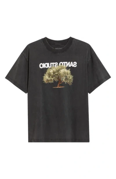 Santo Studio Olive Tree Graphic T-shirt In Blue